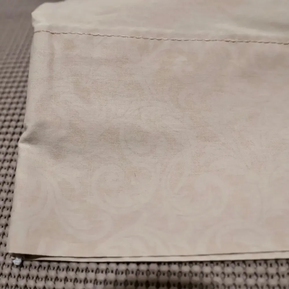 King Pillowcase Cotton Blend Beige Scroll Damask Home Design USA